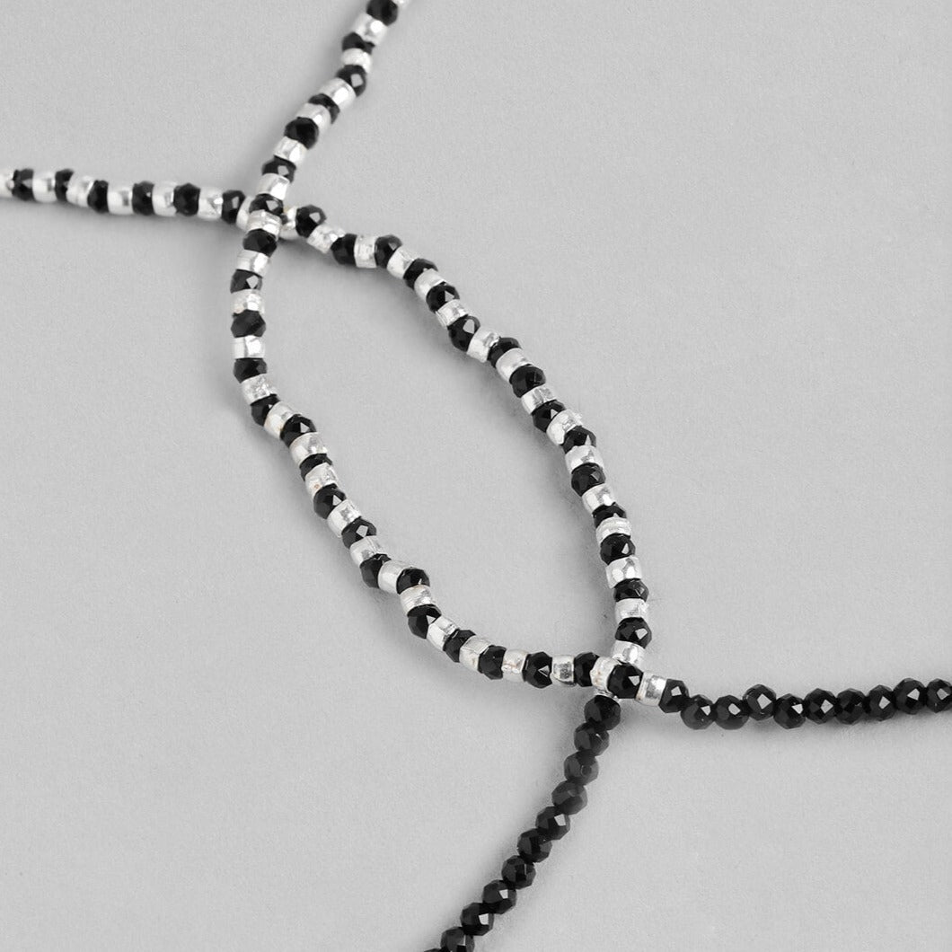 Minimal Evil Eye 925 Sterling Silver Anklet