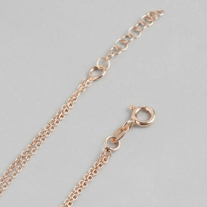 Singing Hearts 925 Sterling Silver Anklets In Rose Gold