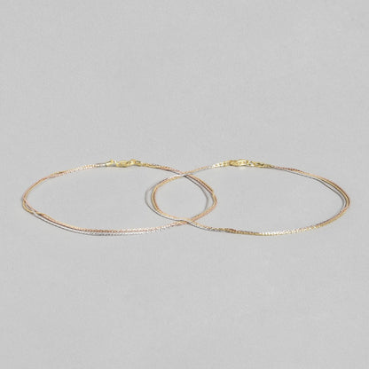 Harmony of Hues - Triple Tone Layered Anklet