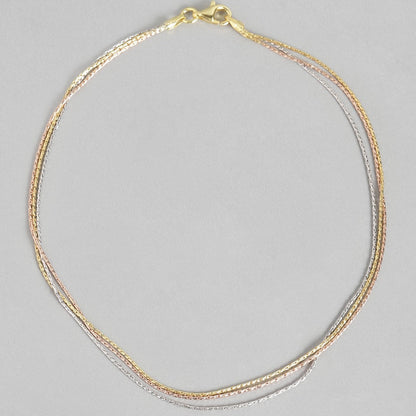 Harmony of Hues - Triple Tone Layered Anklet