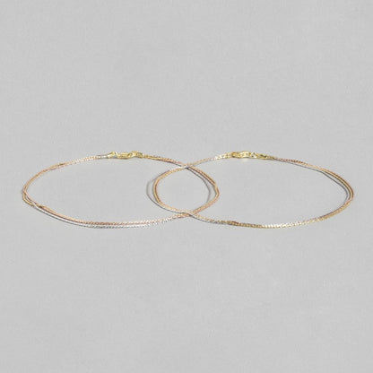 Triple Layered Chain 925 Sterling Silver Anklet