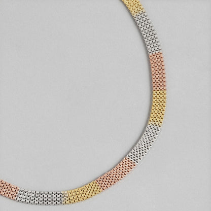 Multi Toned 925 Sterling Silver Anklet