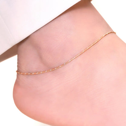 Simple Rose Gold 925 Sterling Silver Anklet