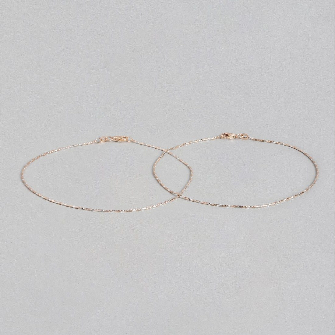 Simple Rose Gold 925 Sterling Silver Anklet