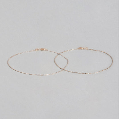 Simple Rose Gold 925 Sterling Silver Anklet