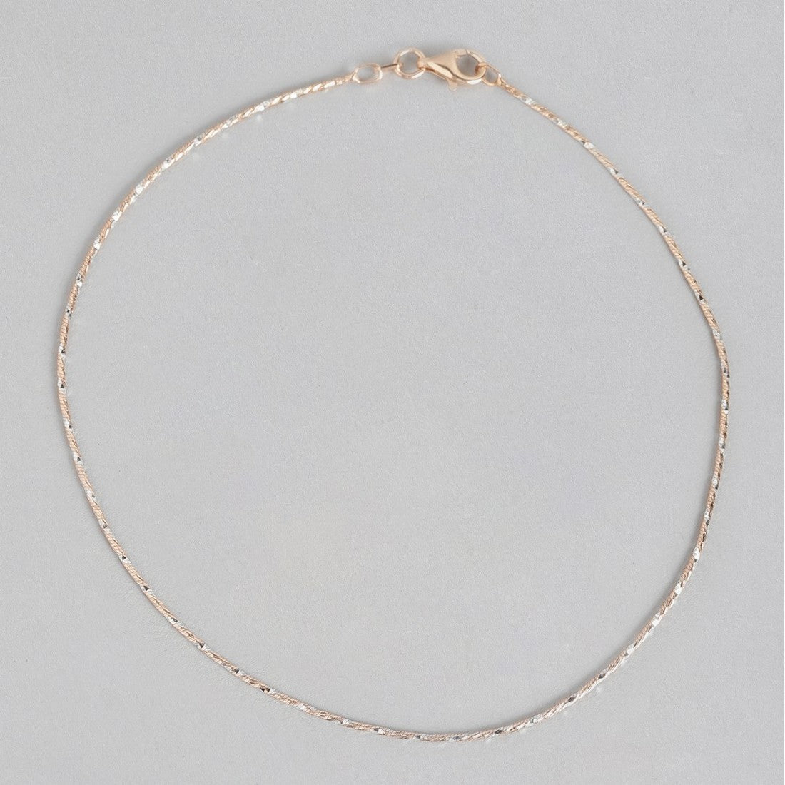 Simple Rose Gold 925 Sterling Silver Anklet