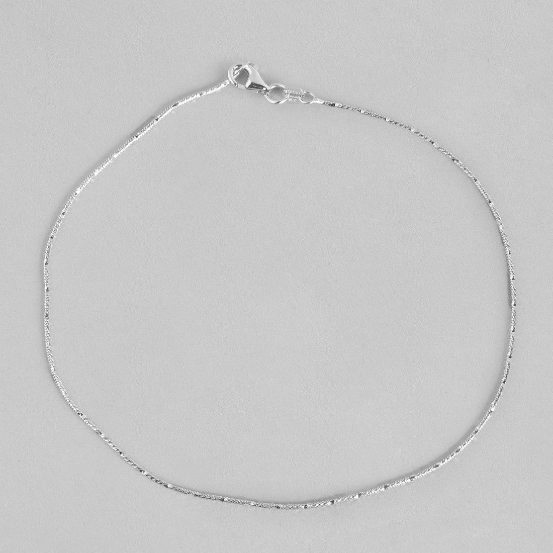 Delicate minimal chain 925 Sterling Silver anklet for women, everyday silver jewelry – Zavya