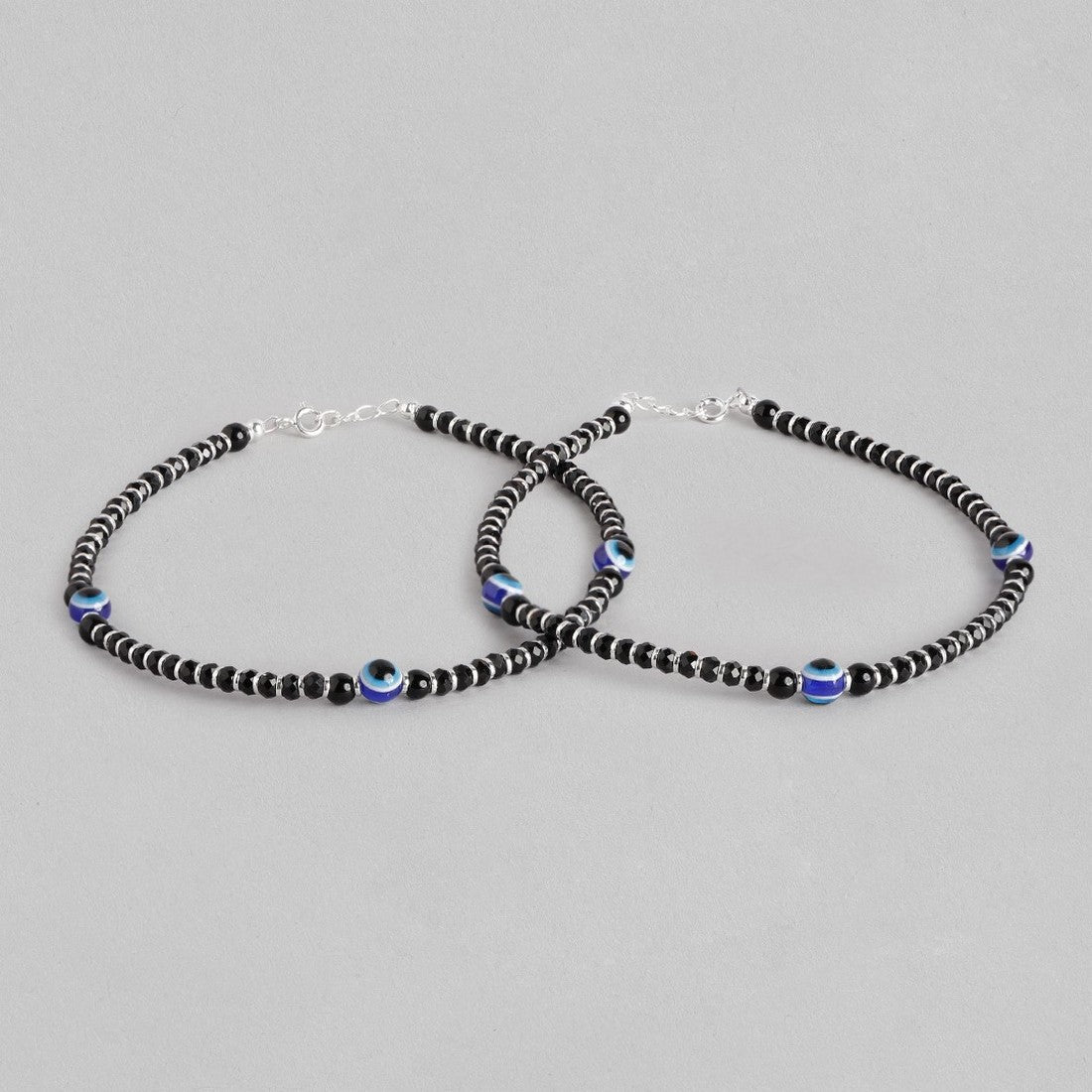 Stylish Evil Eye 925 Sterling Silver Anklet