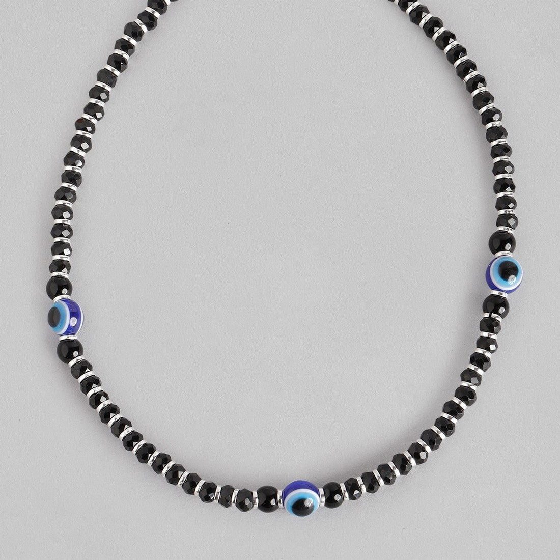 Stylish Evil Eye 925 Sterling Silver Anklet