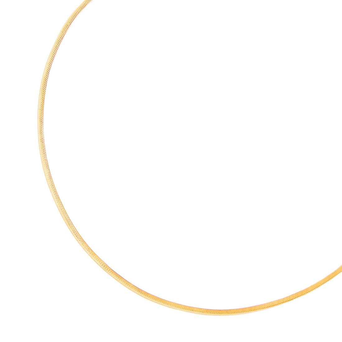 Curved gold-plated 925 Sterling Silver snake chain anklet. Sleek women's jewelry on white background – Zavya