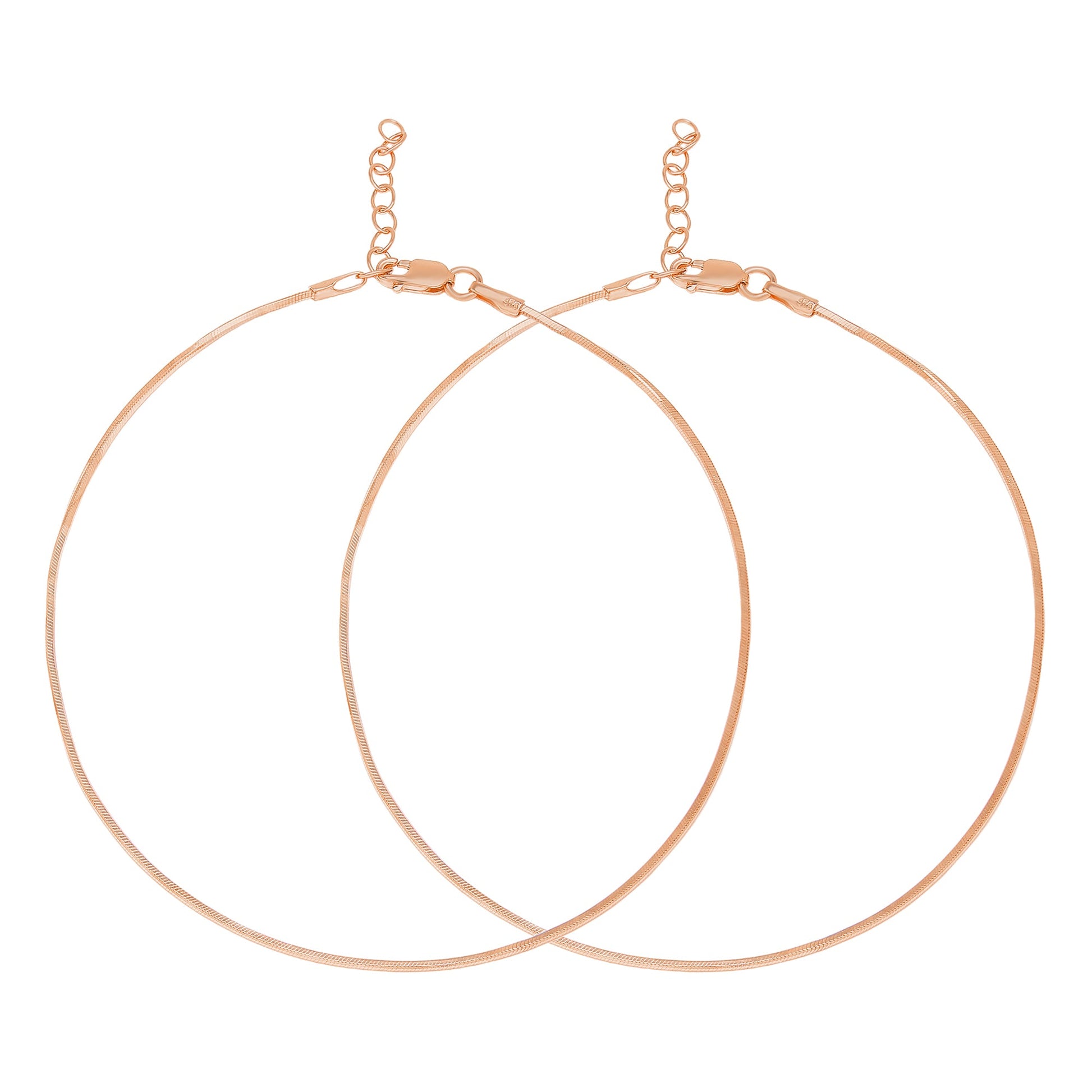 KAMA x Zavya Minimal Serenity Rose Gold Plated 925 Sterling Silver Anklet