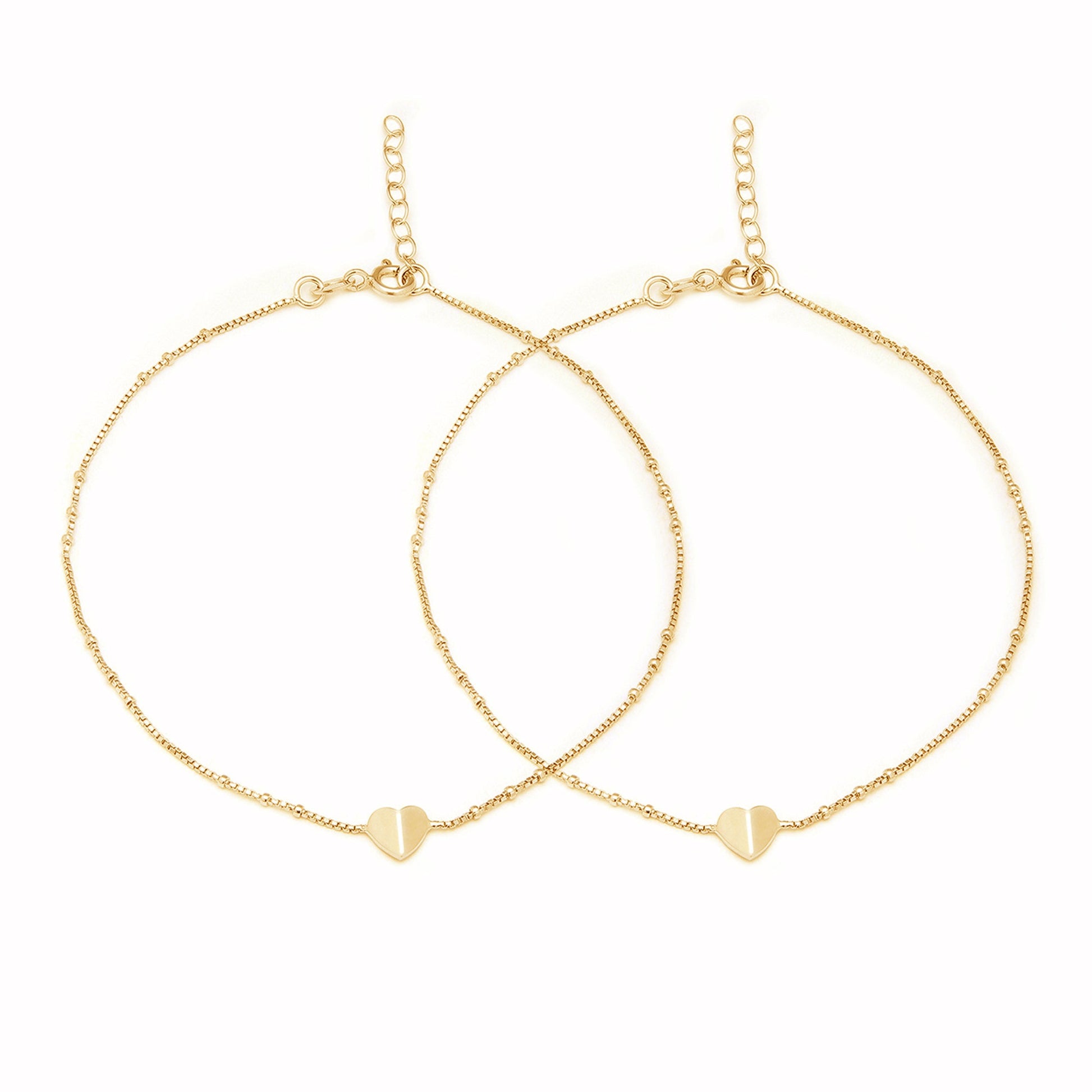 Golden Heartstrings Gold Plated 925 Sterling Silver Chain Anklet