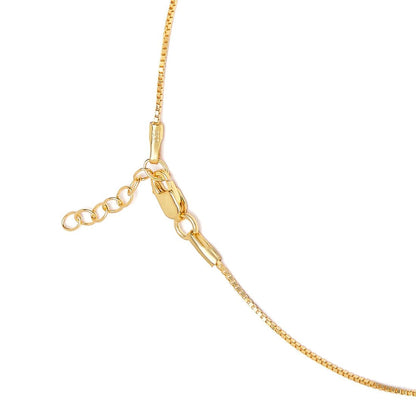 Gold plated 925 Sterling Silver box chain anklet for women with clasp. Everyday jewellery – Zavya