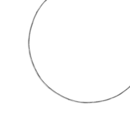 Black Rhodium plated 925 Sterling Silver Box Chain Anklet