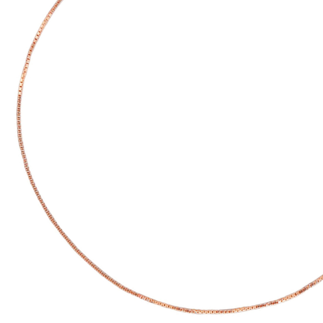 Enchanting Rose Gold Plated 925 Sterling Silver Box Chain Anklet