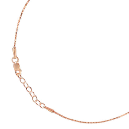 Enchanting Rose Gold Plated 925 Sterling Silver Box Chain Anklet