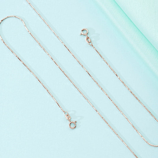 Serene Rose Gold Plated Snake 925 Sterling Silver Chain Anklet