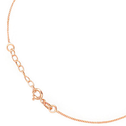 Beaded Butterfly Rose Gold Plated 925 Sterling Silver Anklet
