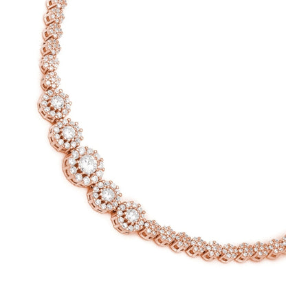 Women's rose gold plated 925 Sterling Silver anklet with glimmering CZ stone clusters – Zavya