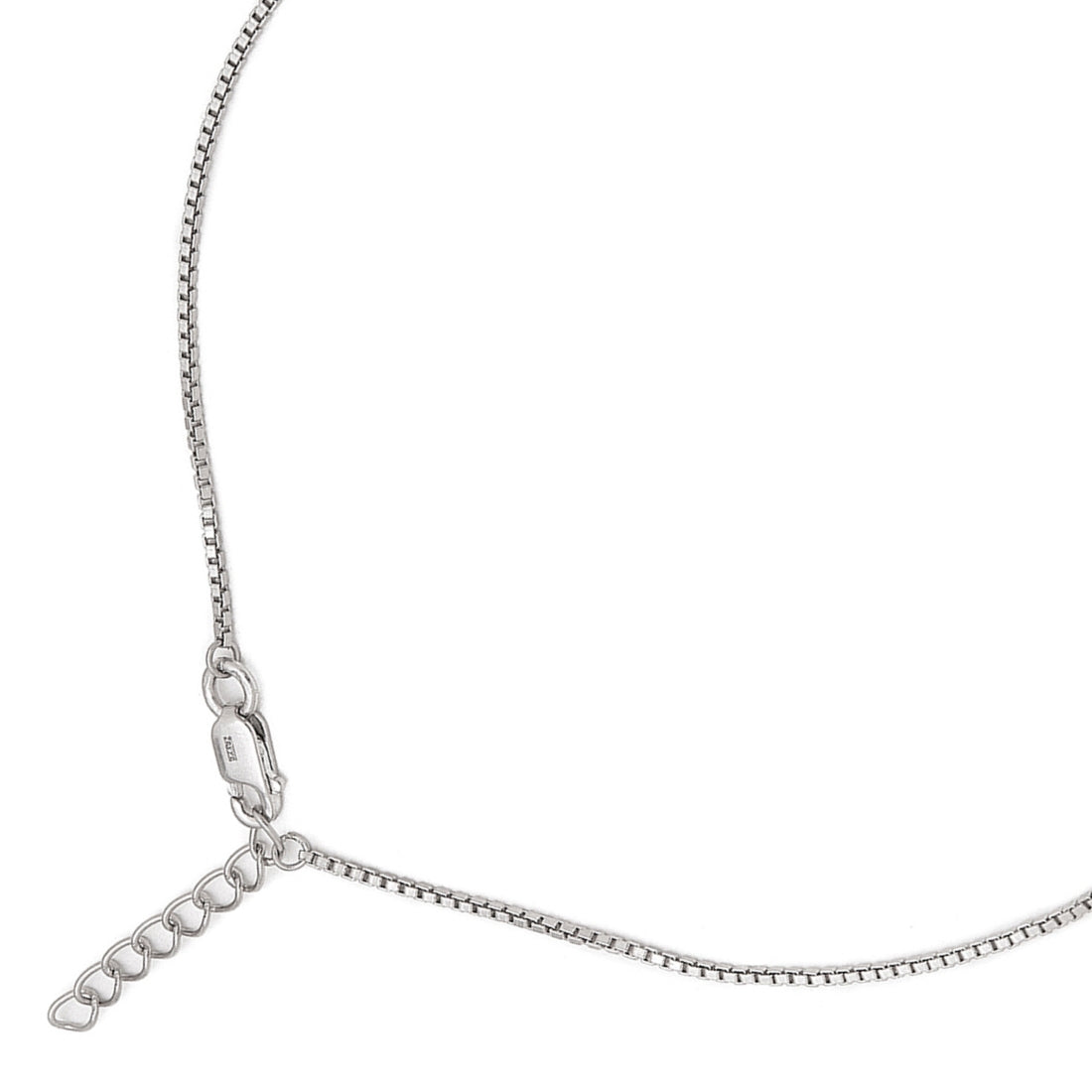 Women's 925 Sterling Silver anklet with a fine box chain and adjustable lobster clasp – Zavya