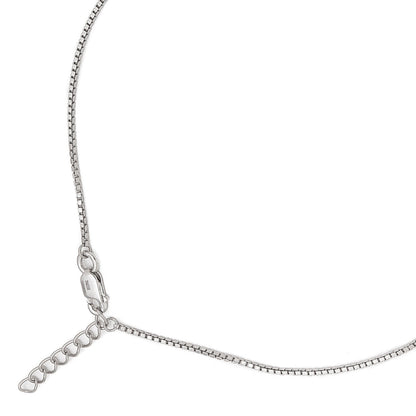 Women's 925 Sterling Silver anklet with a fine box chain and adjustable lobster clasp – Zavya