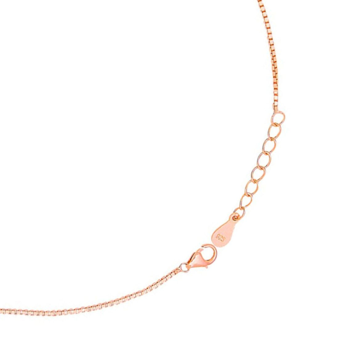Floral Aura Rose Gold Plated CZ 925 Sterling Silver Anklet
