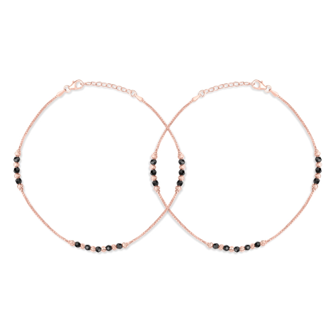 Chic 925 Sterling Silver Rhodium Plated Box Chain Anklet