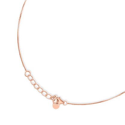 Charming 925 Sterling Silver Rose Gold Plated Anklet