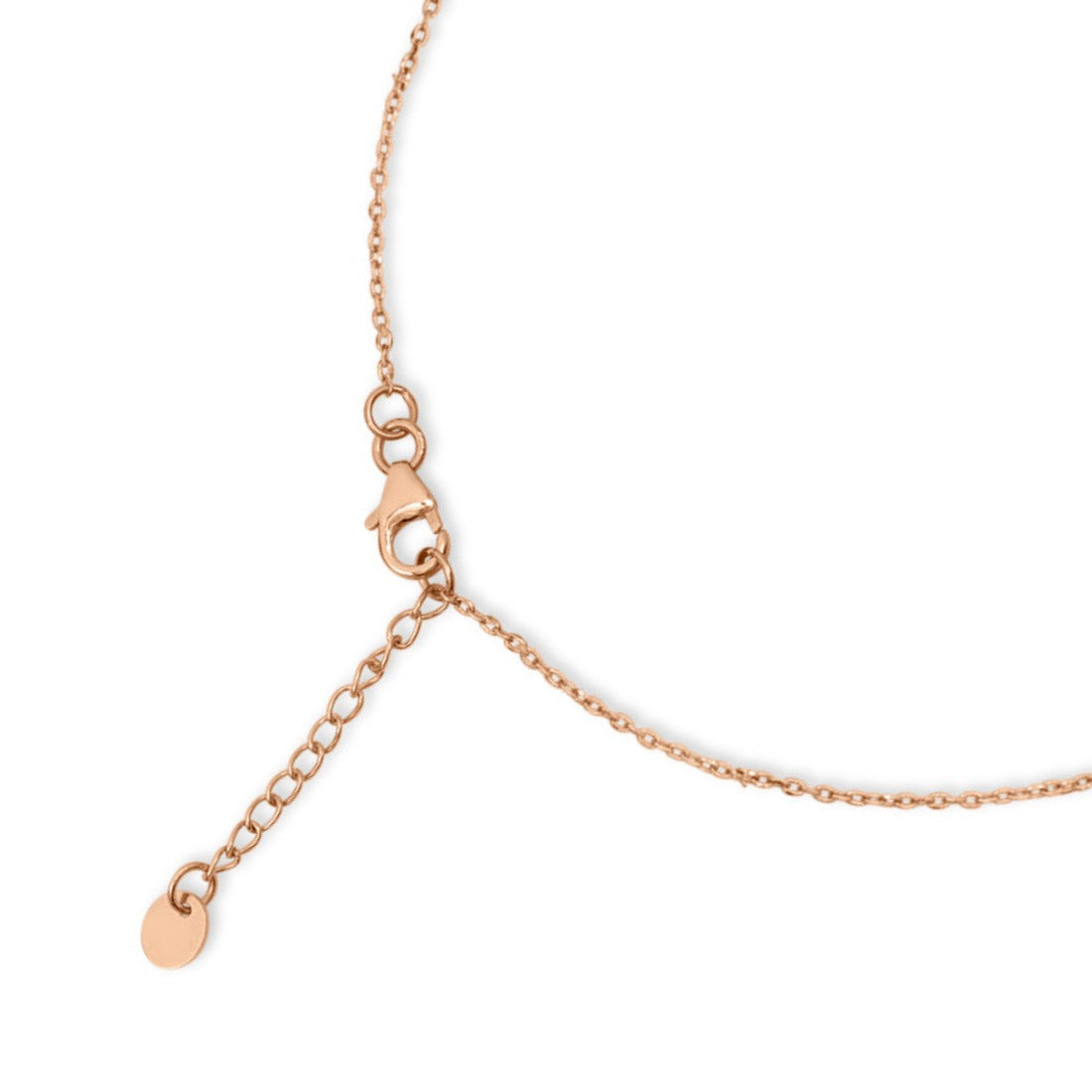 Interlinked Rose Gold Plated 925 Sterling Silver Anklet
