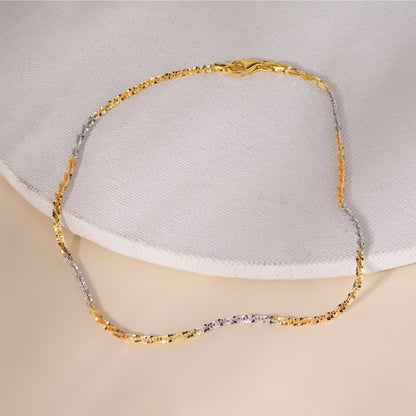 Triple Shade Fancy Silver Anklet