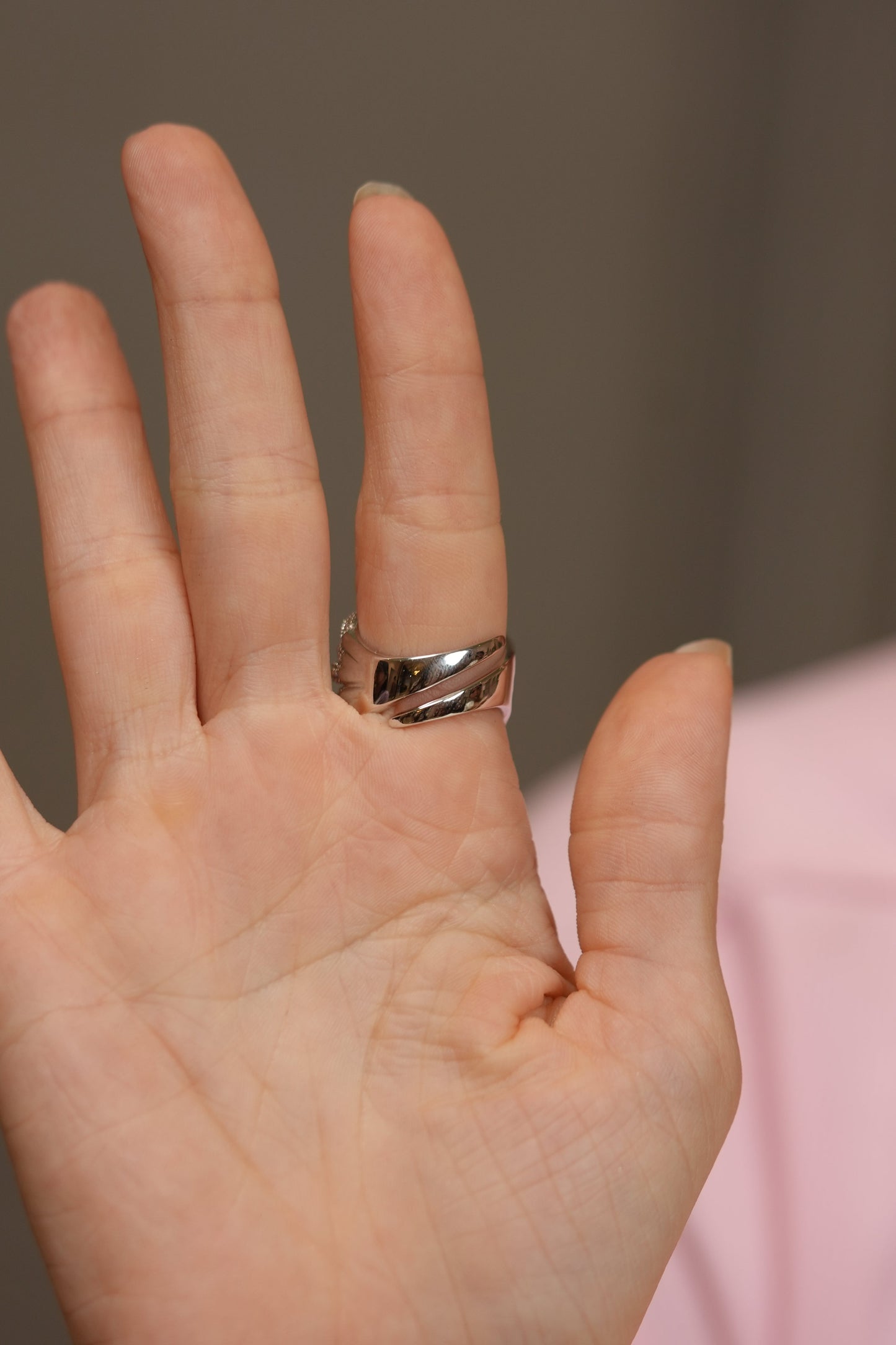Alibi Wrap Diamond Coloured Stone Cocktail Ring | Adjustable