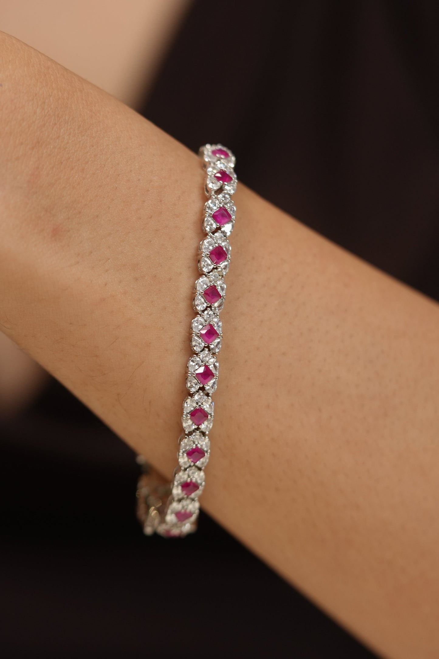 Strong Crush Coloured Diamond Tennis Bracelet