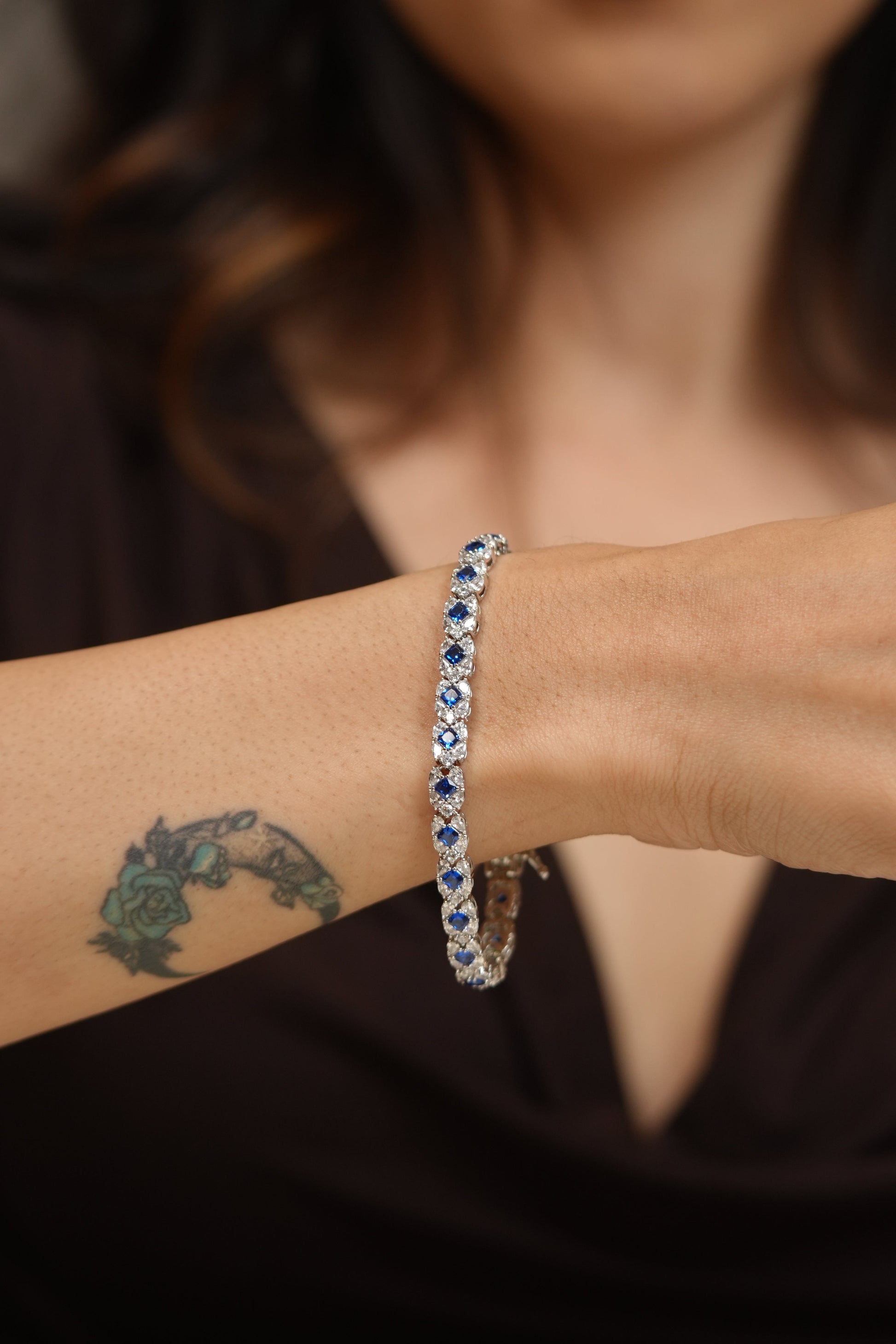 Strong Crush Coloured Diamond Tennis Bracelet