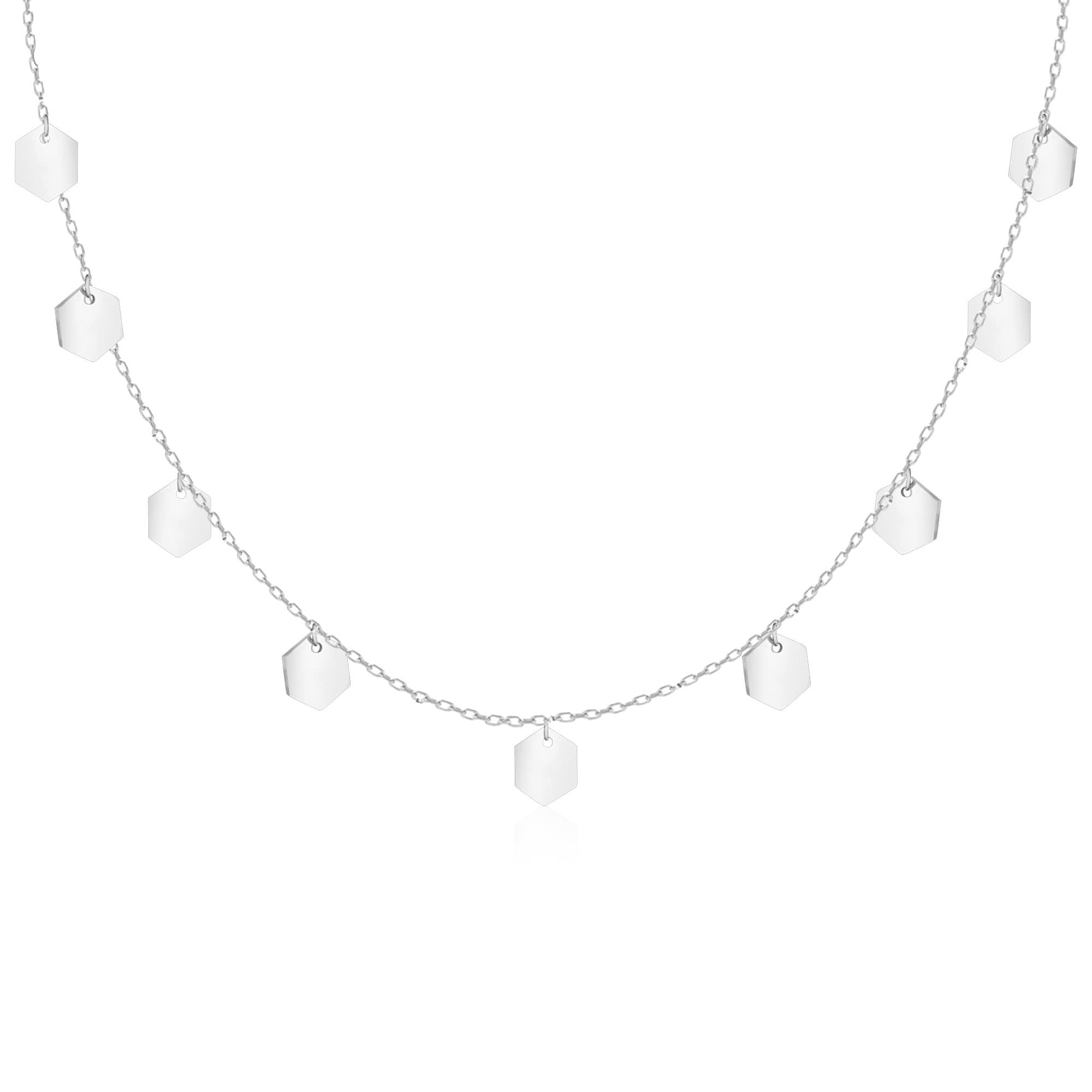 Hexagon Charm Necklace