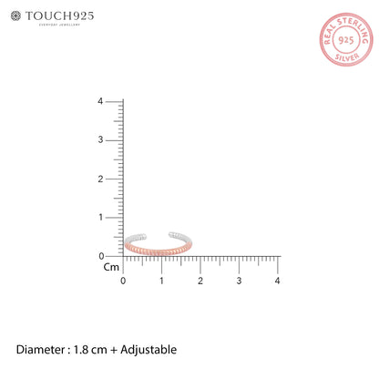 Twist Ridge Toe Ring