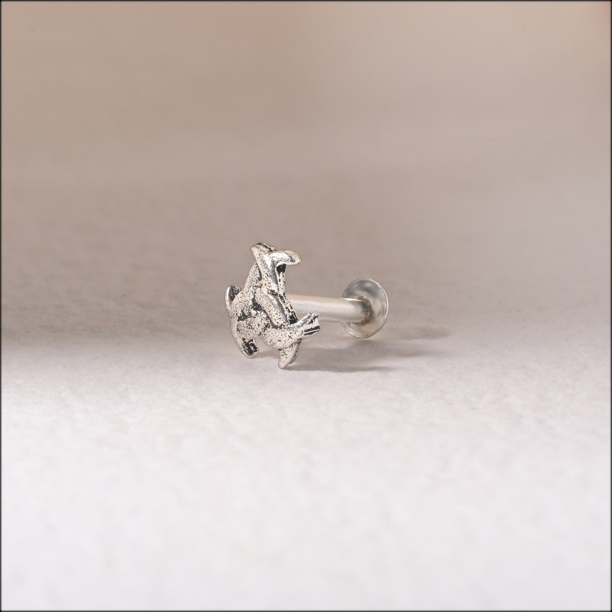 oxidized Knot Nose Pin