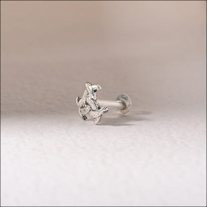 oxidized Knot Nose Pin