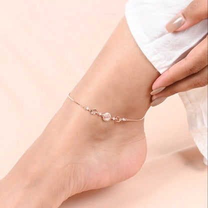 Round Dual Circular Anklet