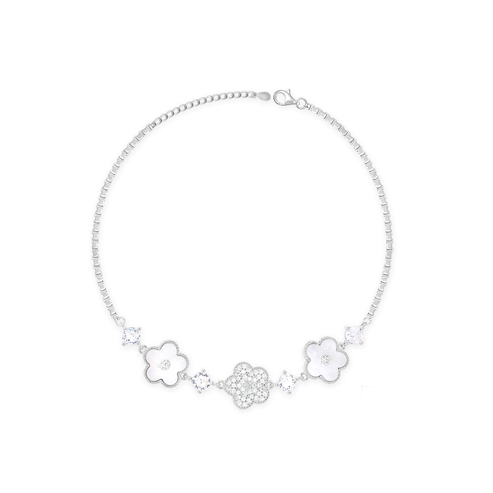 Flower Petal Stone Anklet