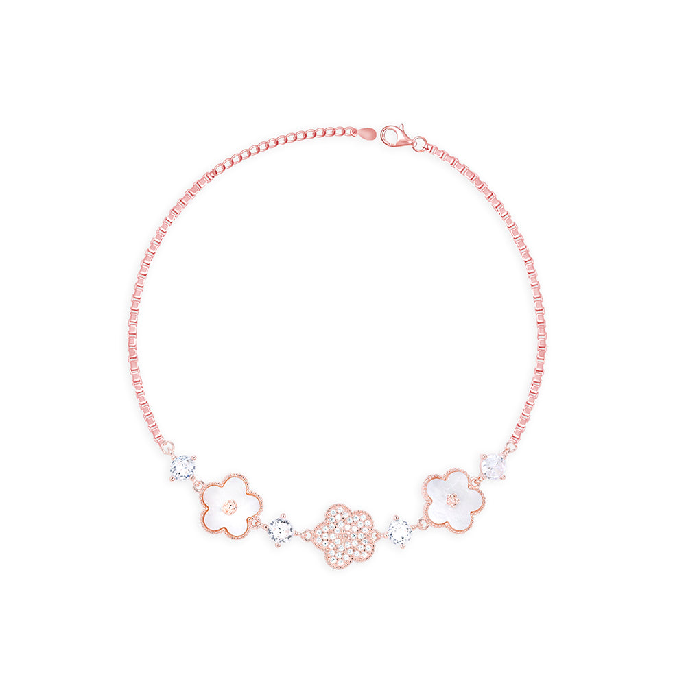 Flower Petal Stone Anklet