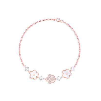 Flower Petal Stone Anklet