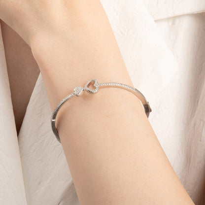 CZ Adornded Heart Link Kada