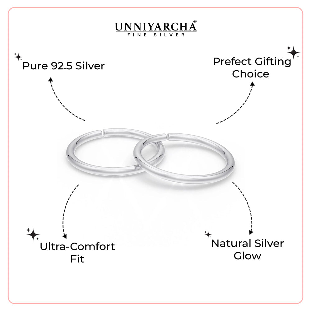 925 Sterling Silver Minimal Toe Ring (Pair)