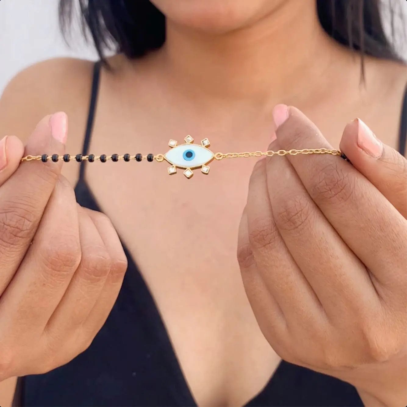 Aesthetic Evil Eye Mangalsutra bracelet