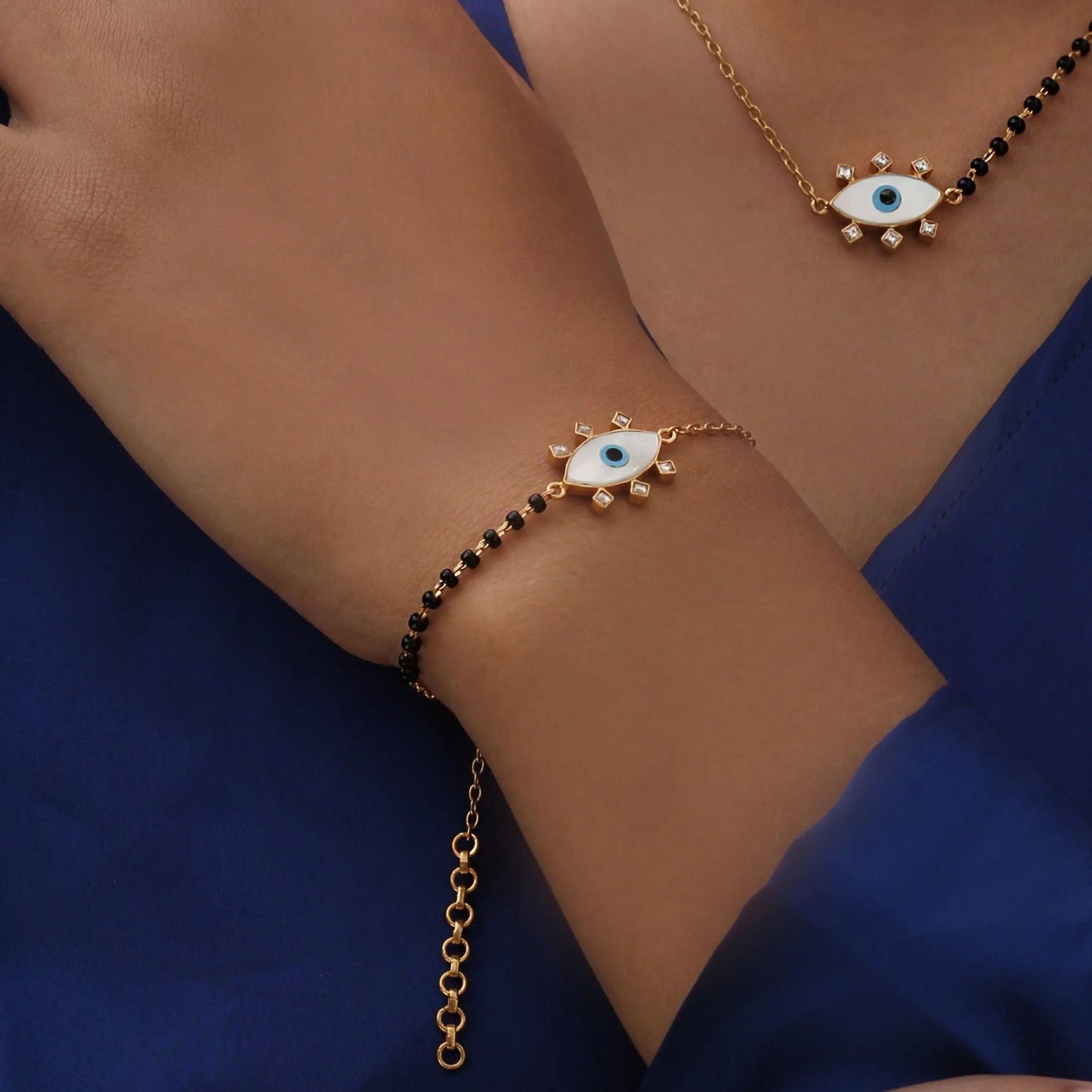 Aesthetic Evil Eye Mangalsutra bracelet