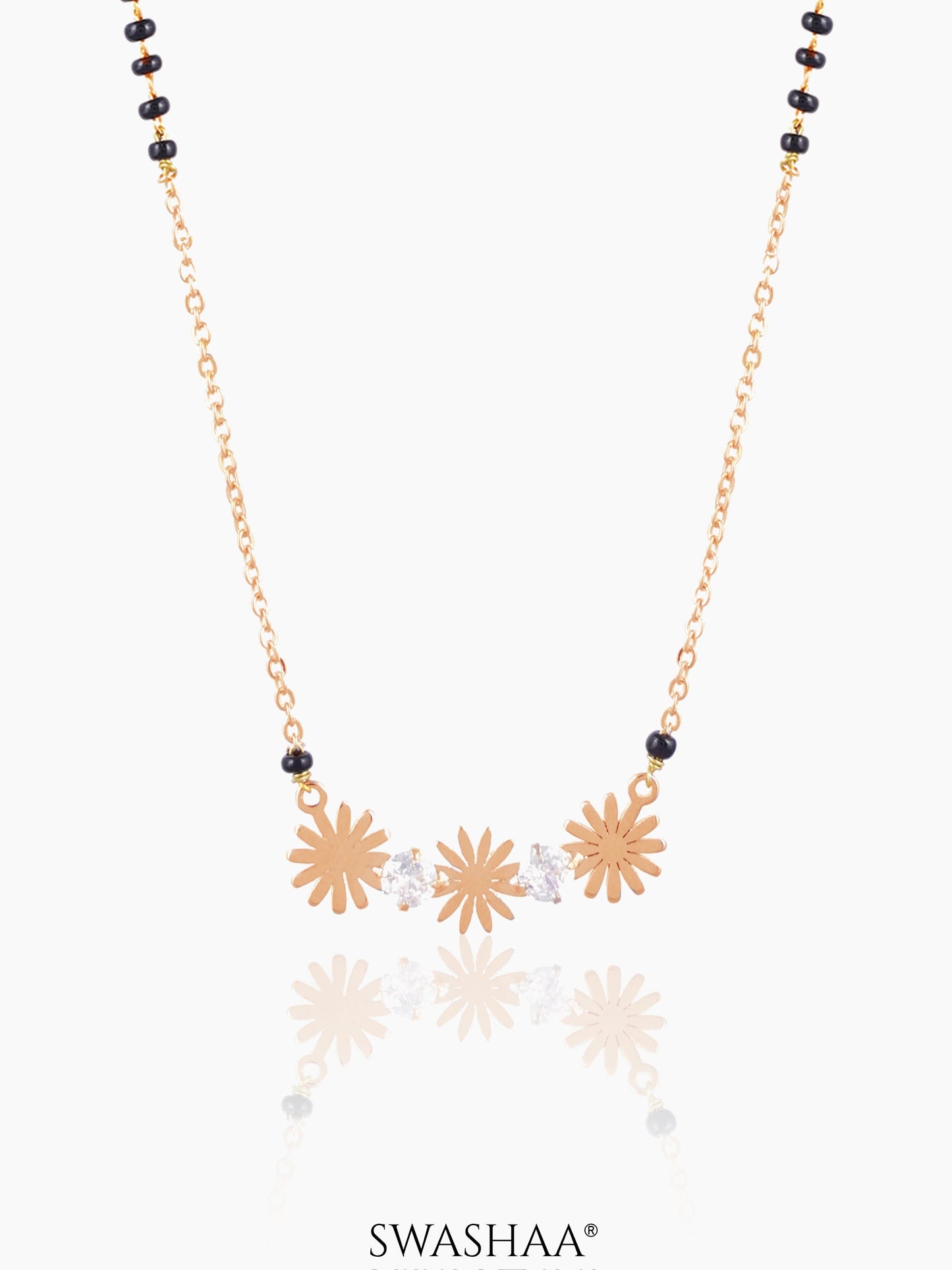 Ahaya Floral Discs Rosegold Plated Mangalsutra