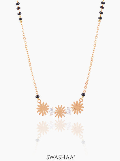 Ahaya Floral Discs Rosegold Plated Mangalsutra