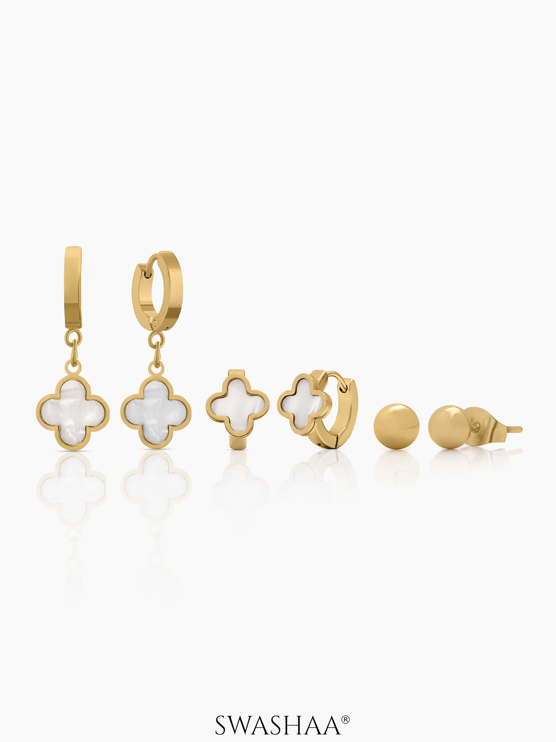Aldo Clover Earring Set - Swashaa