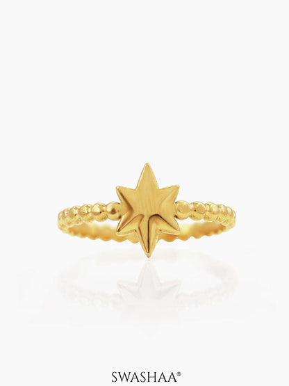 Alessio Star 18K Gold Plated Ring