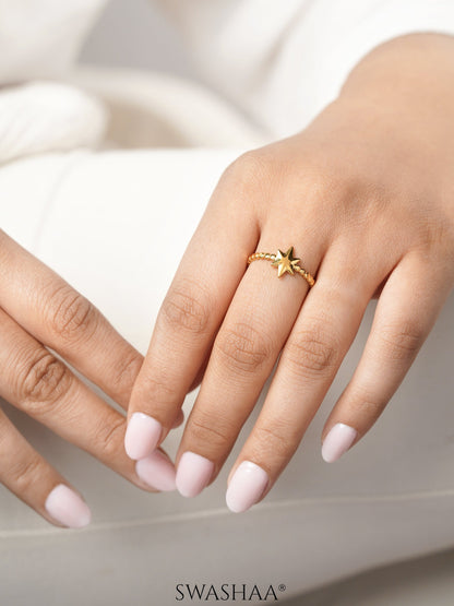 Alessio Star 18K Gold Plated Ring